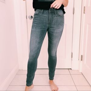 MADEWELL HIGH RISE GRAY DENIM SKINNY JEAN